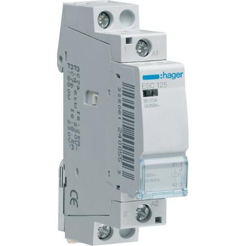 Contactor Hager ESC125 25A, 1P, 230V