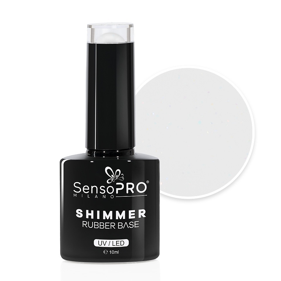 Shimmer Rubber Base SensoPRO Milano #67 Glimmering Ice 10ml