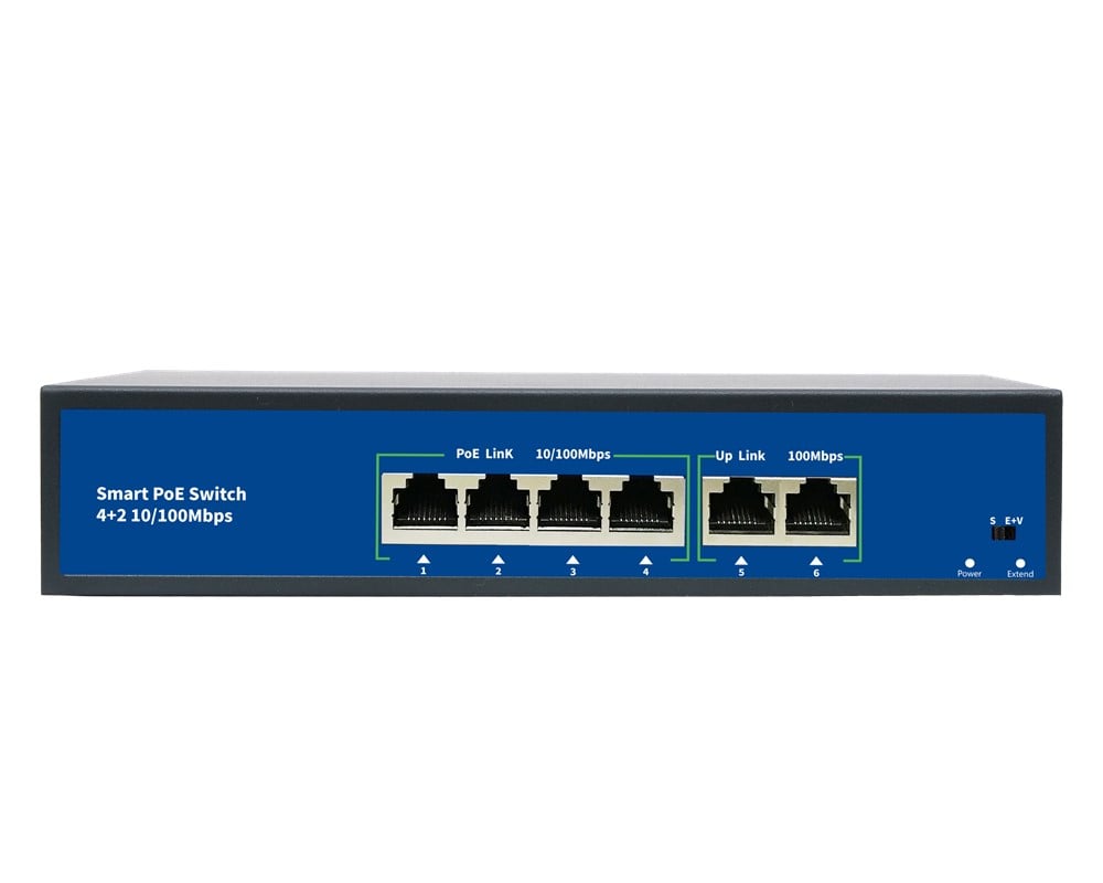 Switch PoE Safer 4 Porturi | 78W Total