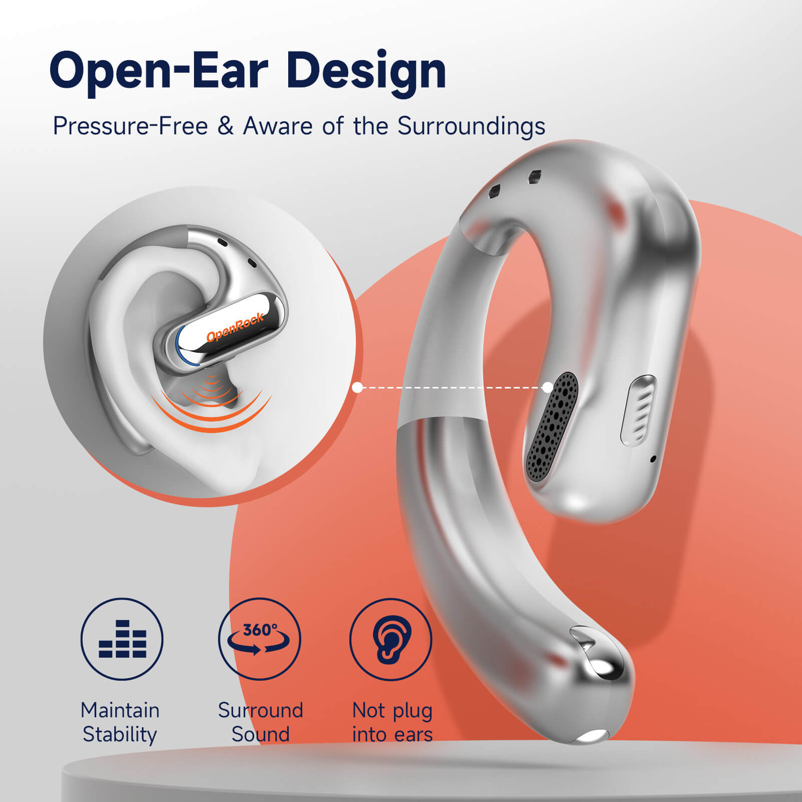 OneOdio OpenRock Pro TWS | Bass Puternic & IPX5 - imagine 3