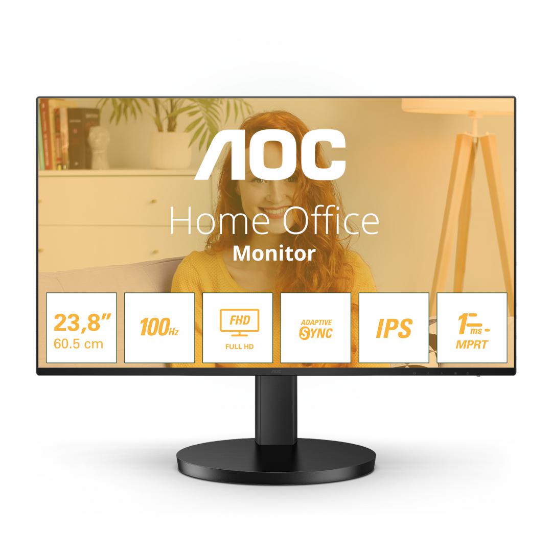 Monitor AOC 24B3HA2 23.8" IPS Full HD 100Hz | Birou și Gaming