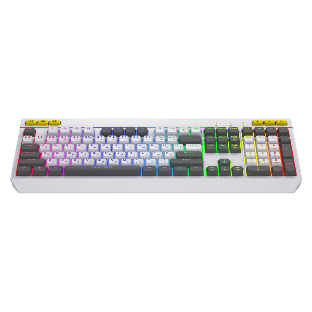 Tastatură Mecanică HATOR Icefall RGB 1000Hz USB Alb - imagine 3