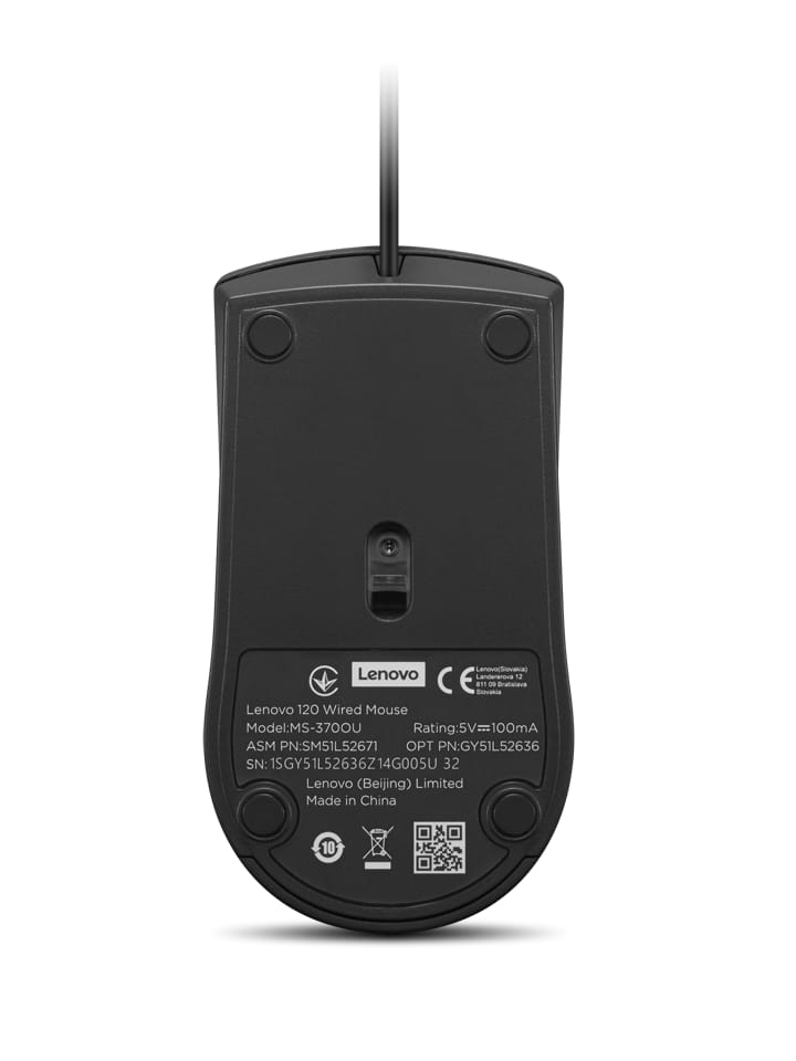 Mouse Lenovo 120 USB 1600DPI - Ergonomic și Precis - imagine 3