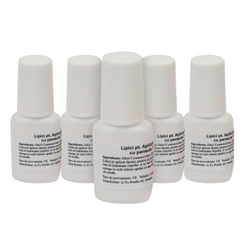 Lipici Tips 7g cu Pensula - Set 5 Buc Nailshop
