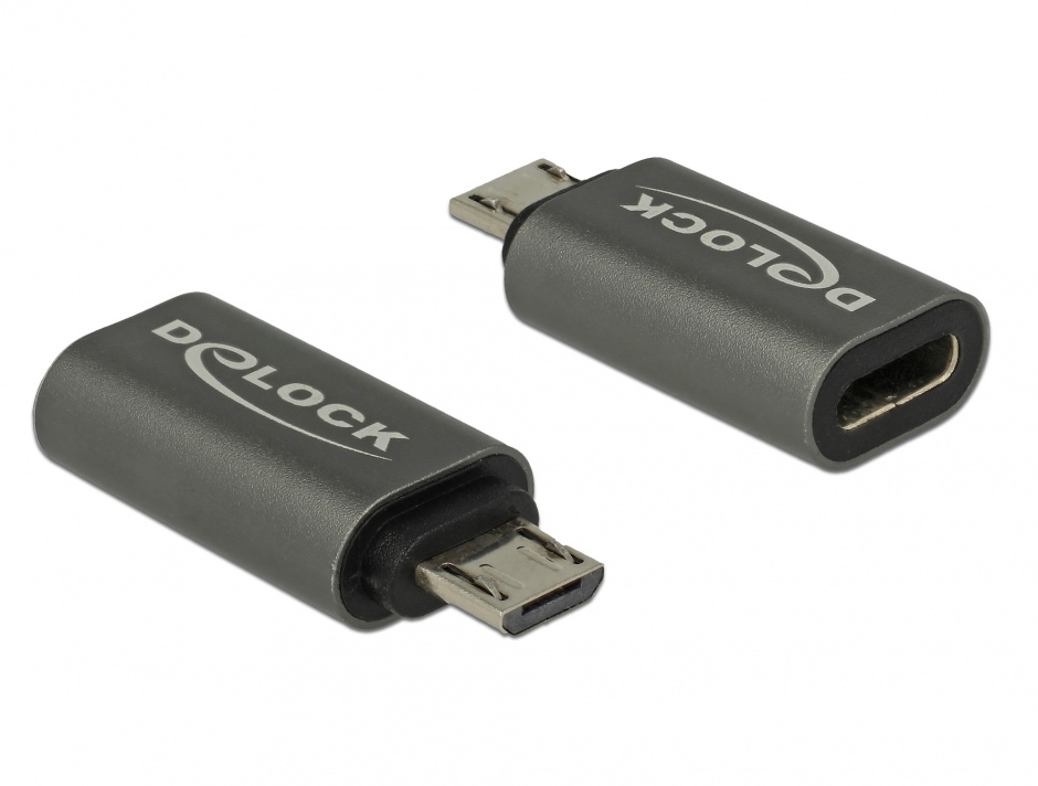 Adaptor Micro USB la USB-C Delock Antracit