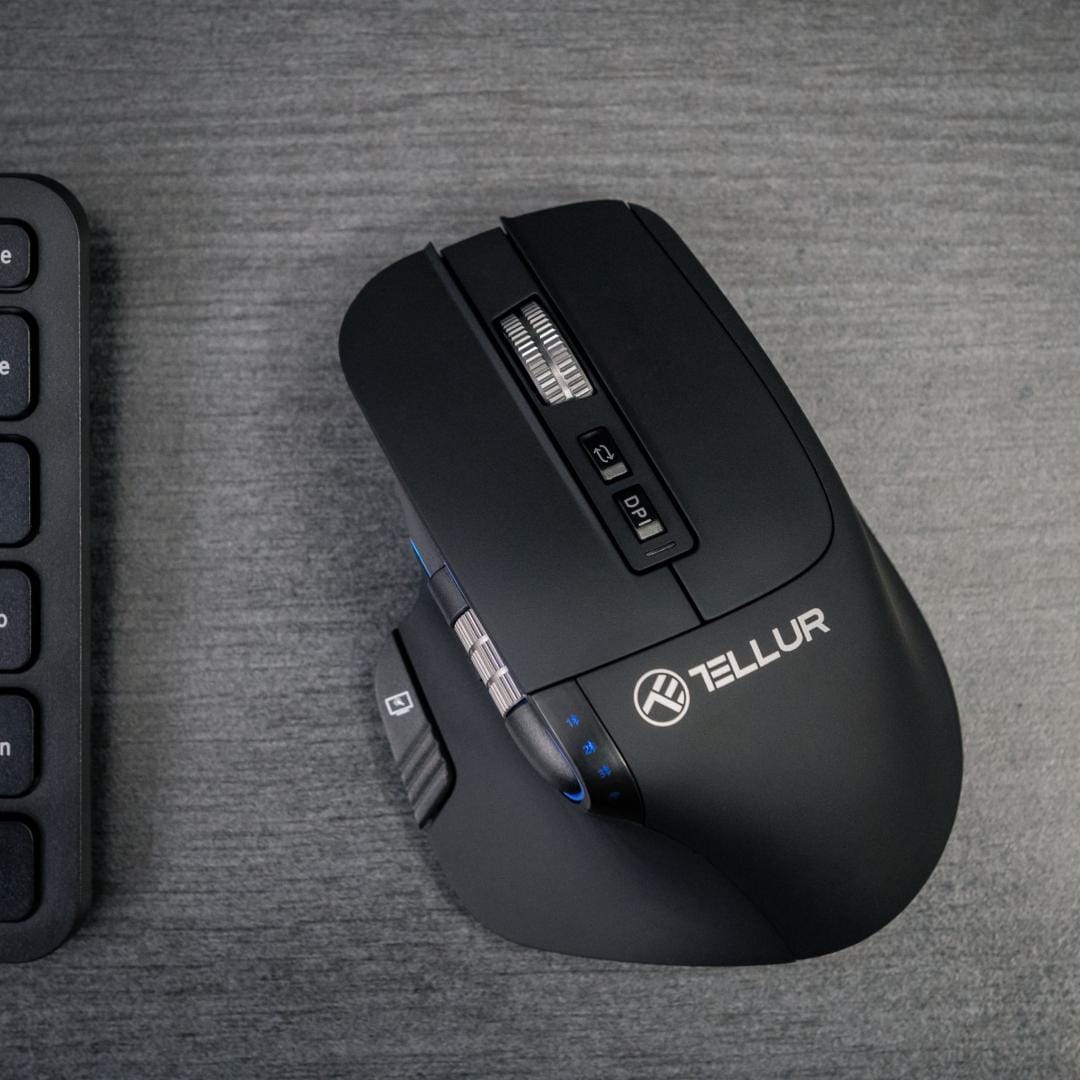 Mouse Wireless Tellur Shade Silent Click 3200 DPI RGB Negru - imagine 7