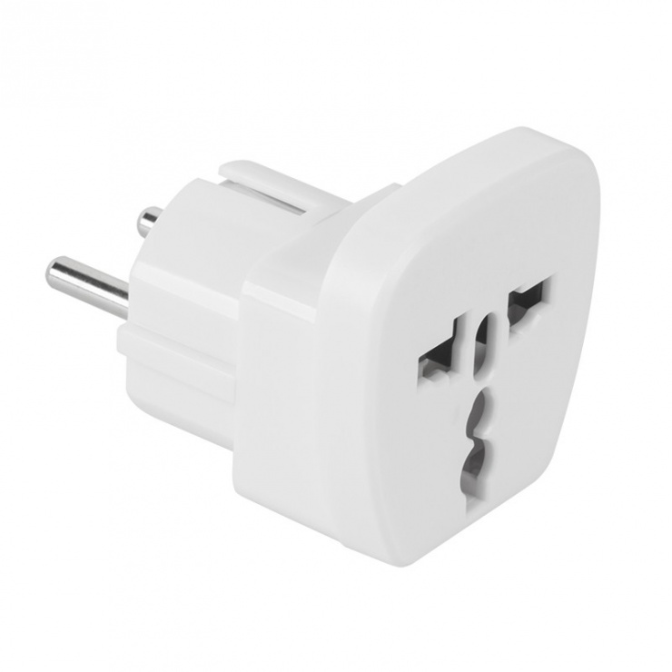 Adaptor UK/USA la Schuko Alb, OEM