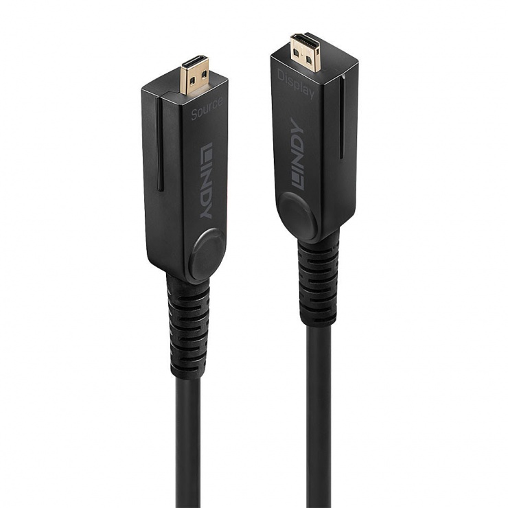 Cablu Lindy Hybrid Fiber HDMI 4K 60Hz 10m