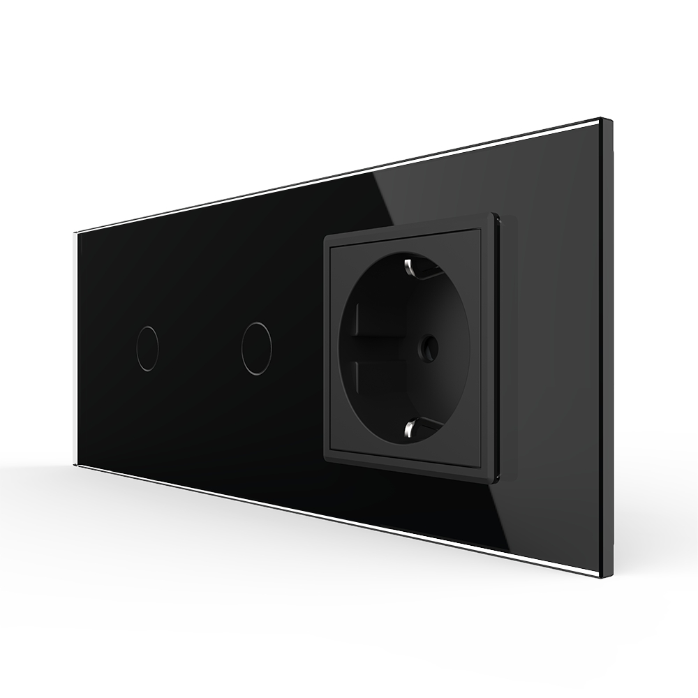 Intrerupator Priza Livolo Sticla 2+S+P - imagine 5