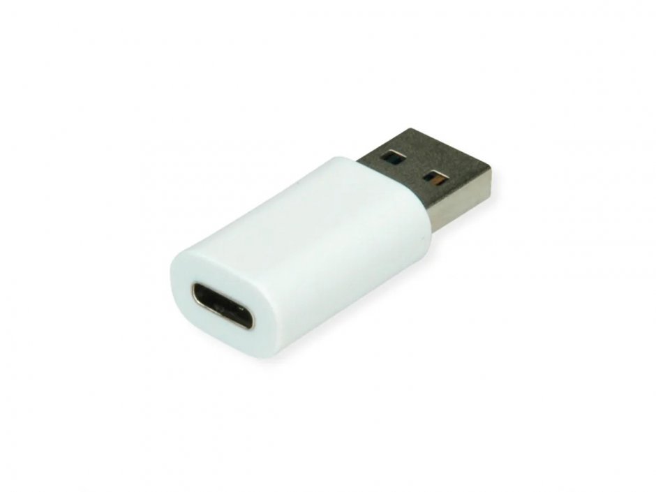 Adaptor USB Value Data Lane Blocker, încărcare sigură, Alb
