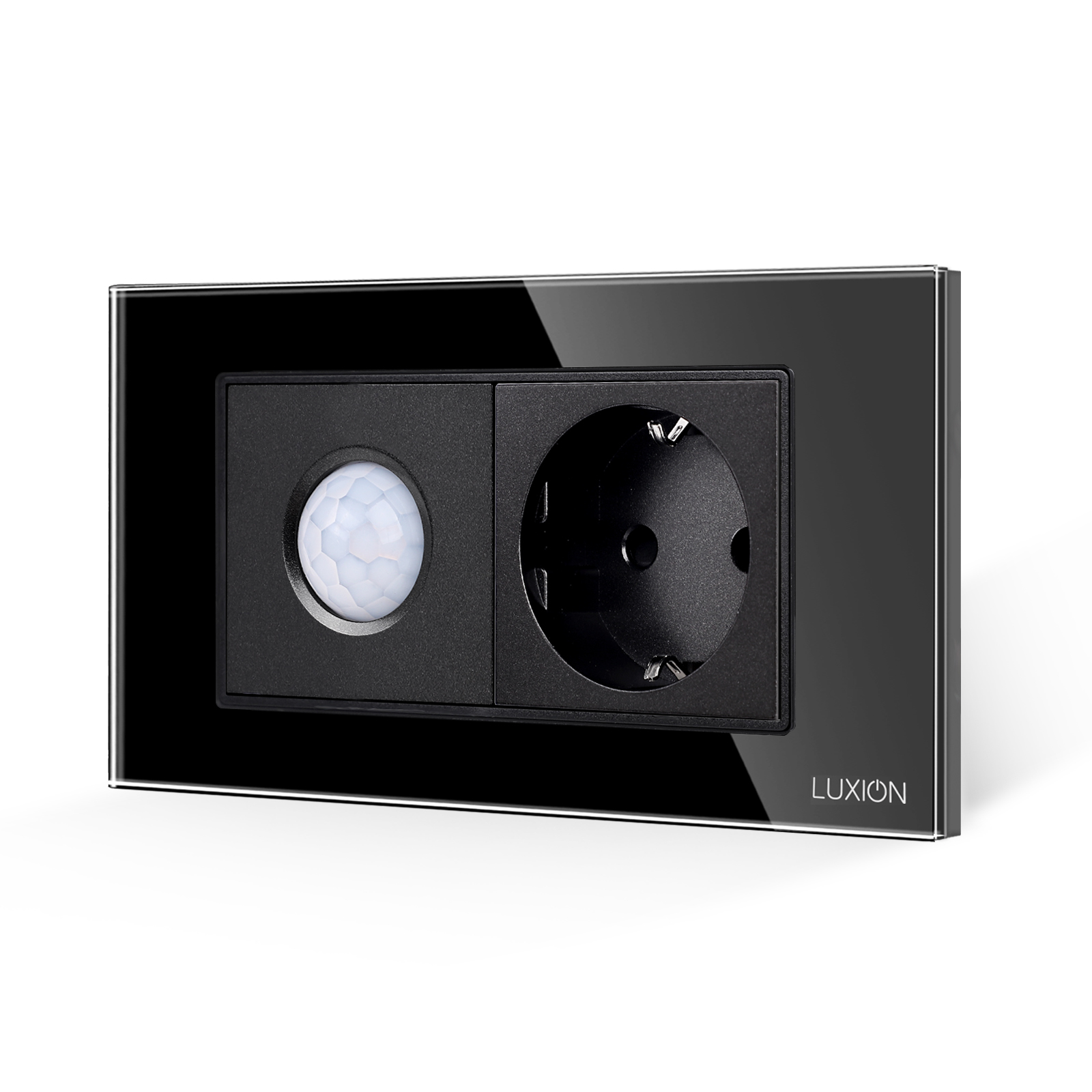 Senzor de Miscare 2M si Priza Schuko LUXION, Rama Sticla, IP44 - imagine 5