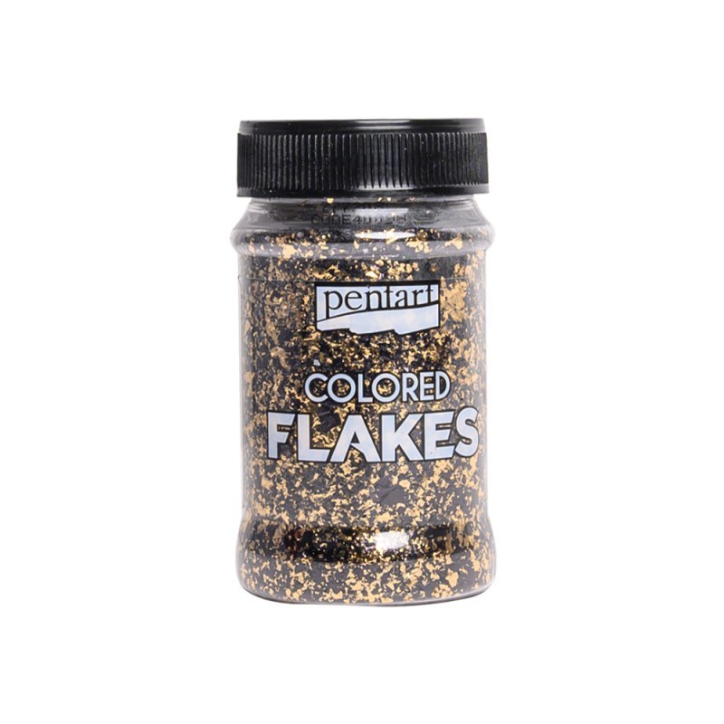 Fulgi Folie Negru-Auriu Pentart | Nailshop