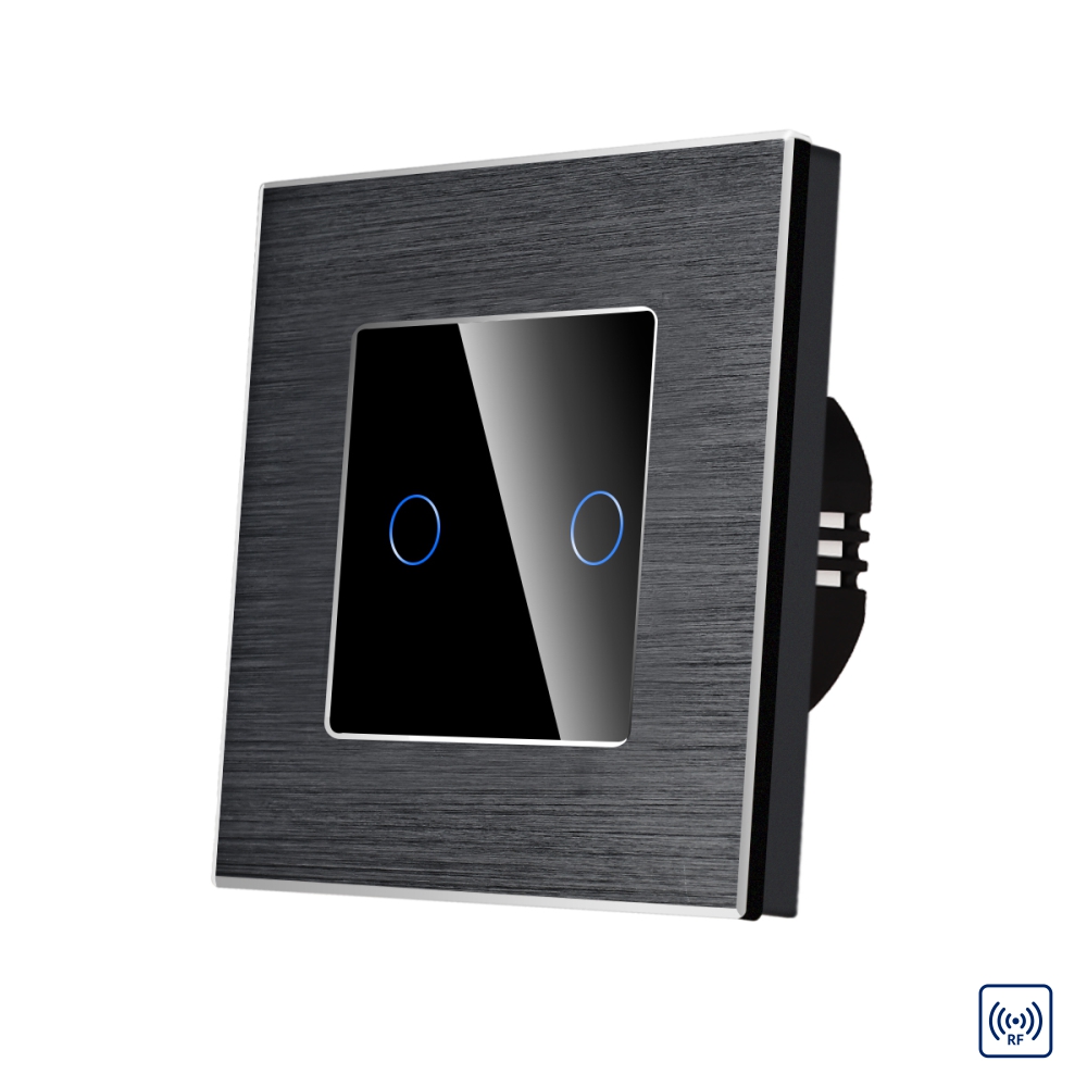 Întrerupător Dublu Touch Sticlă LUXION RF433 - imagine 5