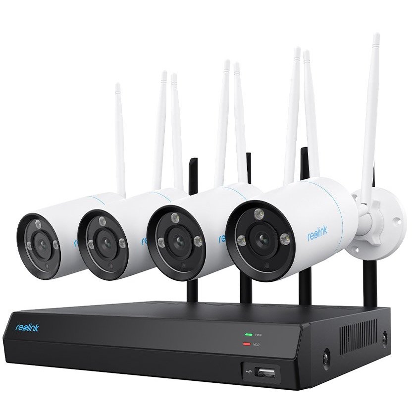 Kit Supraveghere Reolink 4K WiFi, 4 Camere, HDD 2TB
