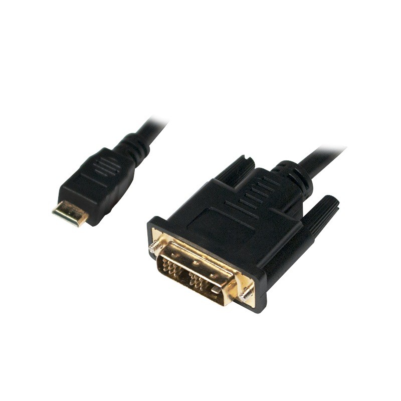 Adaptor Mini-HDMI la DVI-D Logilink CHM002 1m Negru