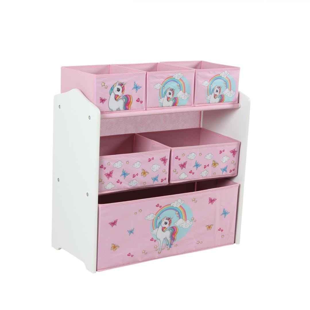 Dulap Depozitare Jucării Unicorns U-Grow - 6 Cutii Textile - imagine 3