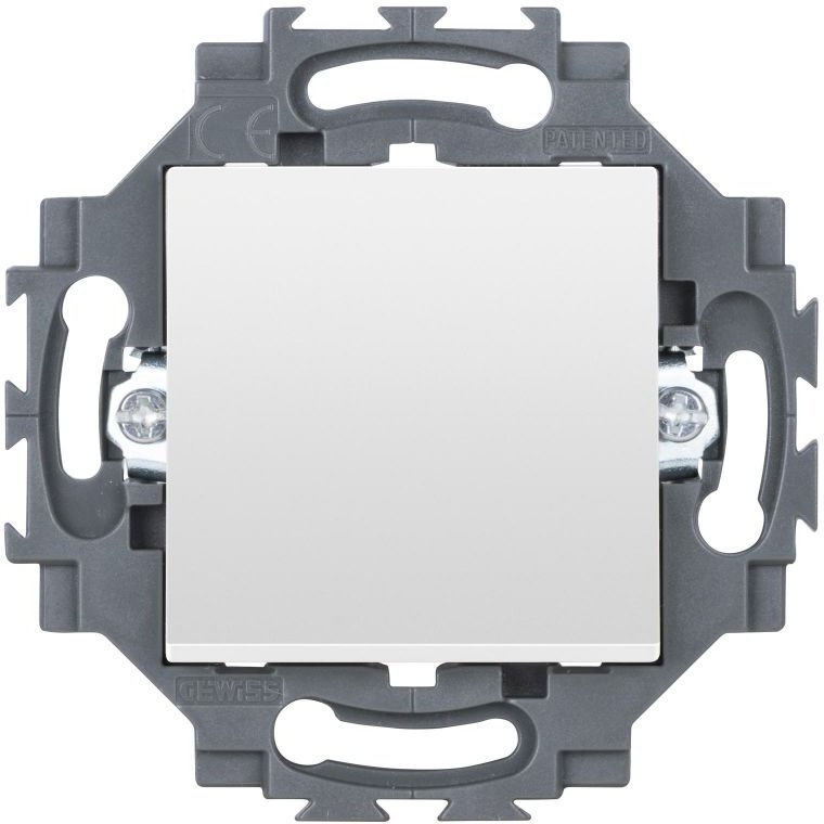 Întrerupător Simplu Gewiss Dahlia, Alb, 10A