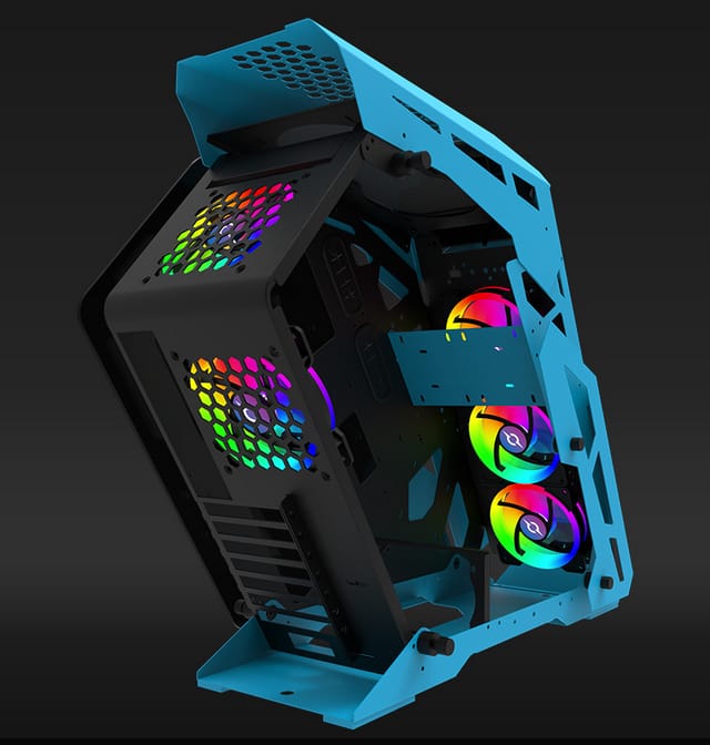 Carcasă Gaming Aqirys Procyon Mid Tower ARGB Albastru - imagine 3