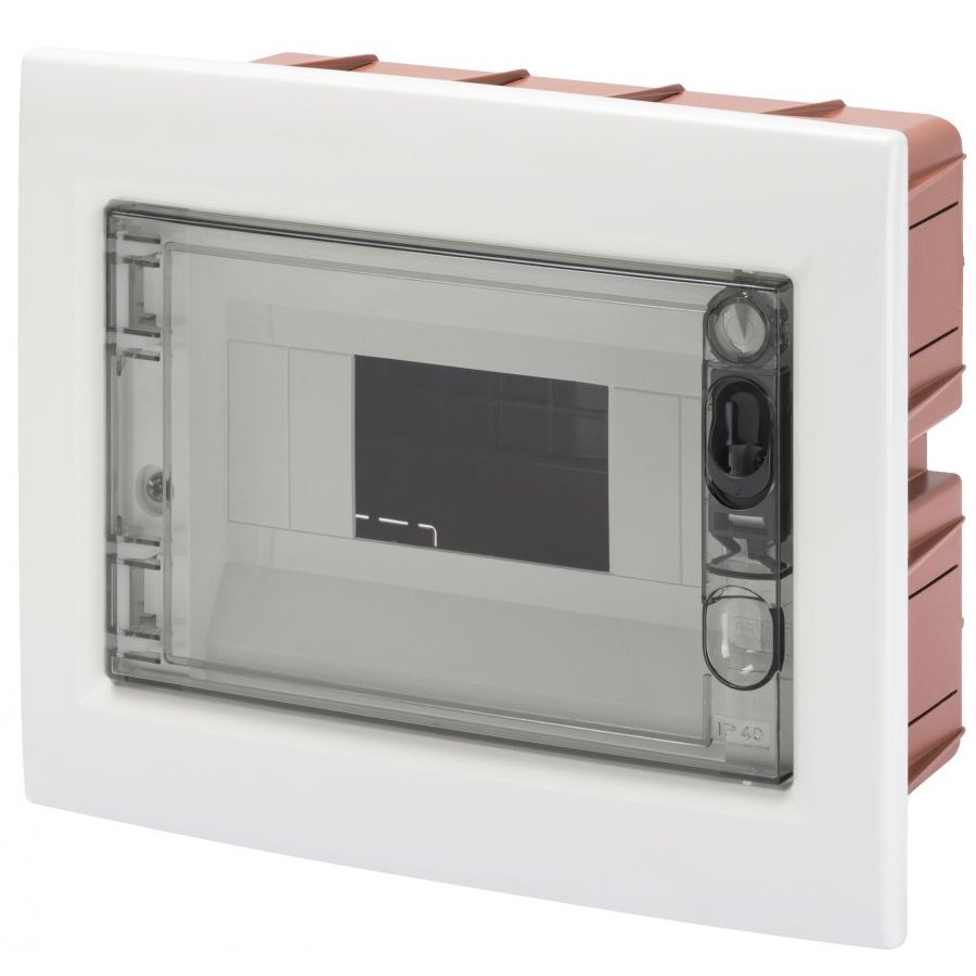 Tablou Electric Gewiss 8 Module IP40, Usă Transparentă