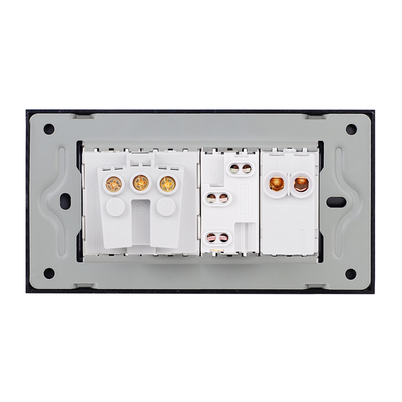 Intrerupator + Priza Ingusta + Priza Schuko LUXION 4M Sticla IP44 - imagine 8