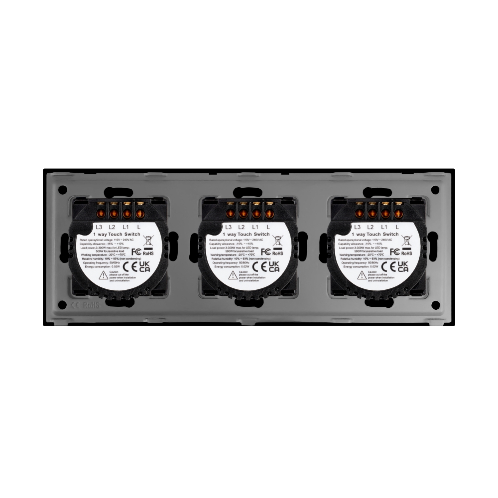 Intrerupator Touch Triplu Sticla LUXION IP45 - imagine 8