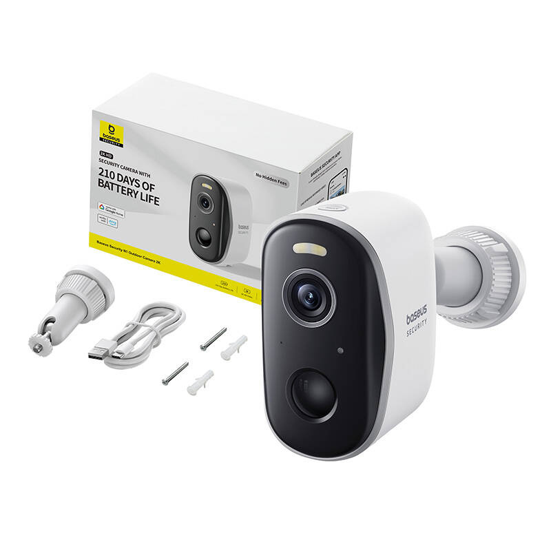 Cameră Exterior Baseus N1 Alb, 2K, 210 Zile - imagine 6