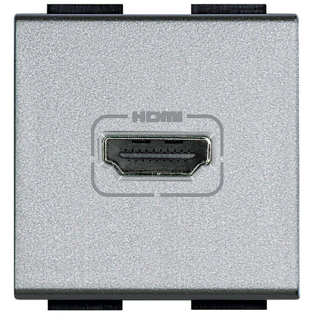 Priza HDMI Bticino Living Light, 2 Module, Argintiu