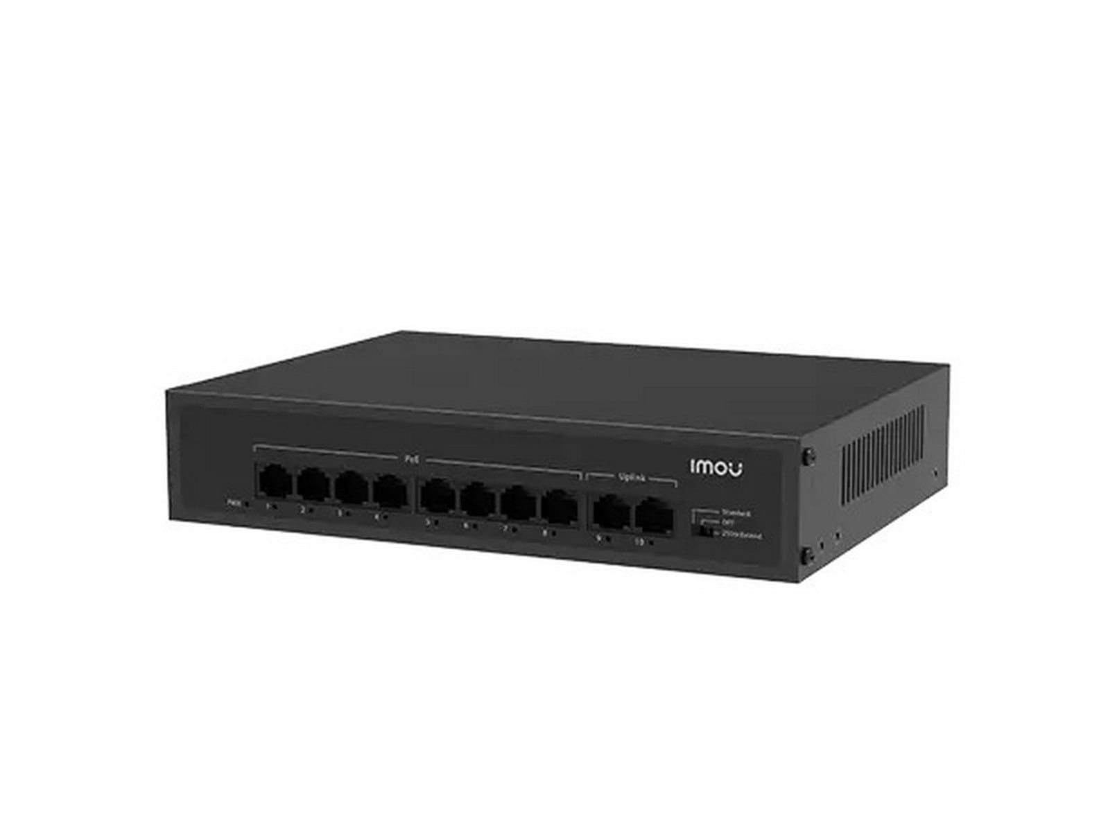 Switch PoE Imou SF110P, 8 Porturi PoE, 65W, Protecție 4kV
