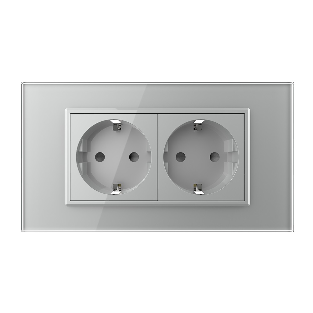 Priza Dubla Livolo Sticla 4M Italiana - imagine 13