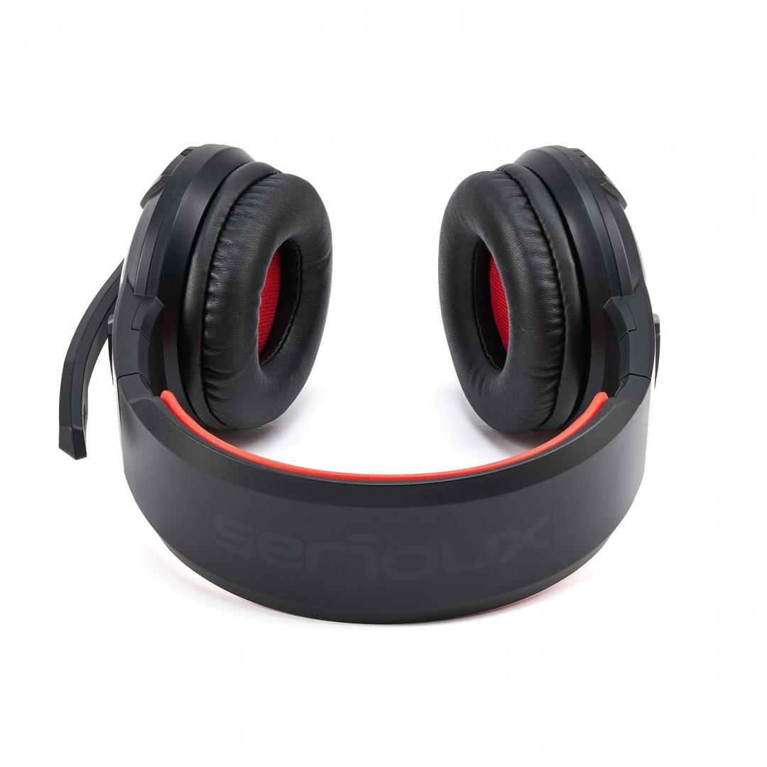 Căști Gaming SERIOUX RUARI cu Microfon - 40mm, Negru - imagine 4