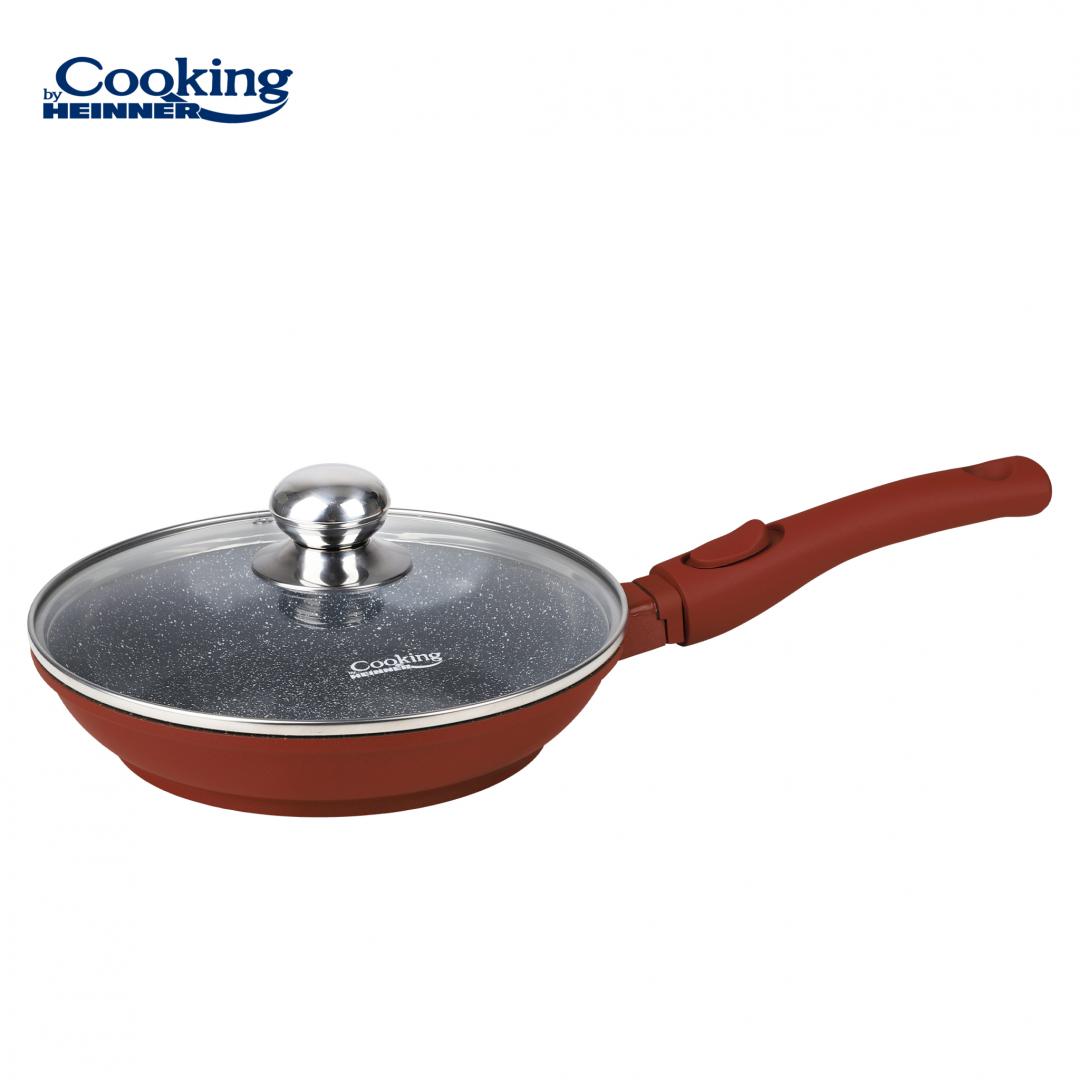 Tigaie Heinner Calabria 24cm Aluminiu Turnat cu Capac