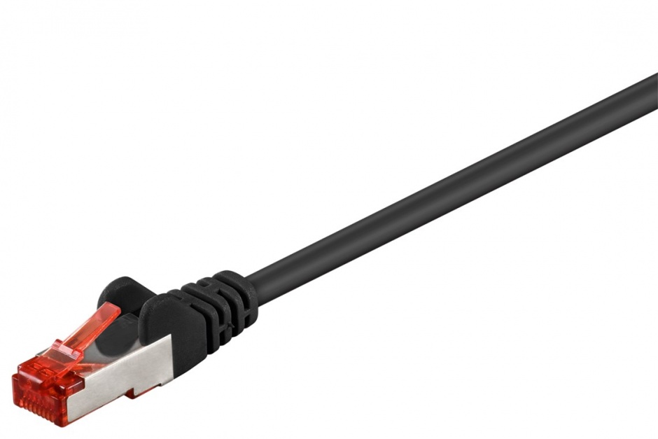 Cablu RJ45 Cat.6 S/FTP 3m Goobay, Negru