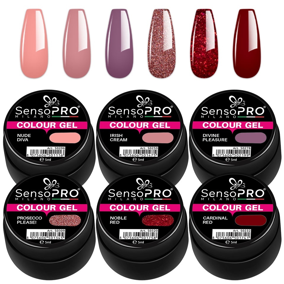 Set 6 Geluri UV Colorate Magic Nights SensoPRO Milano