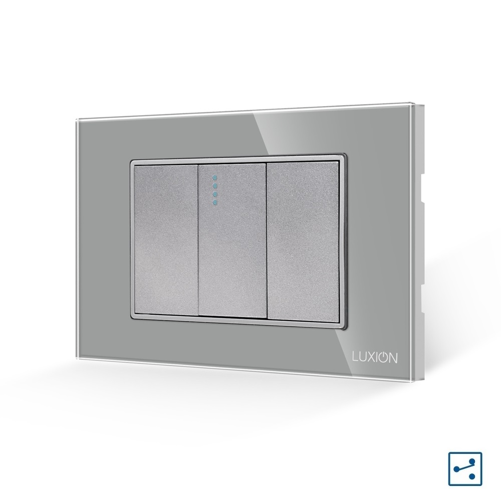 Intrerupator Sticla LUXION, 1M + 2 False, IP44 - imagine 13