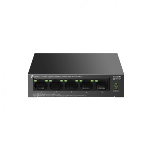 Switch TP-Link LS105GP 5 Porturi Gigabit 4x PoE+ 65W - imagine 3