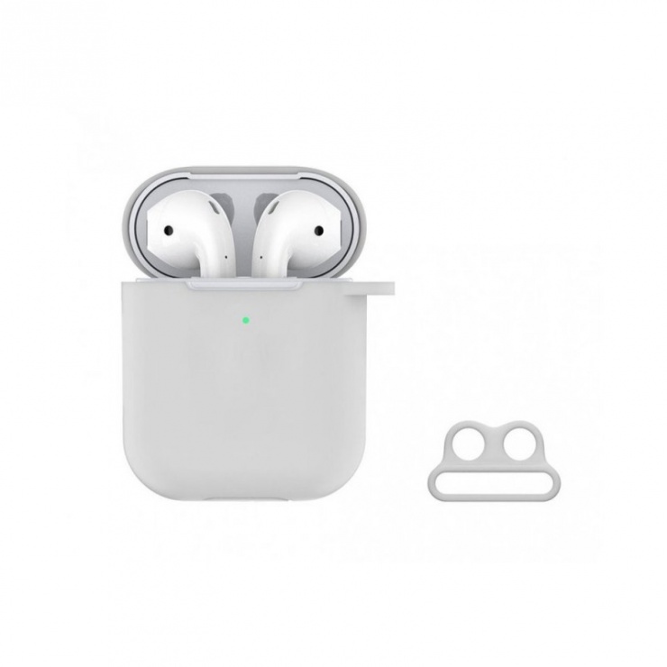 Husă Silicon AirPods Alb Devia | Protecție Elegantă