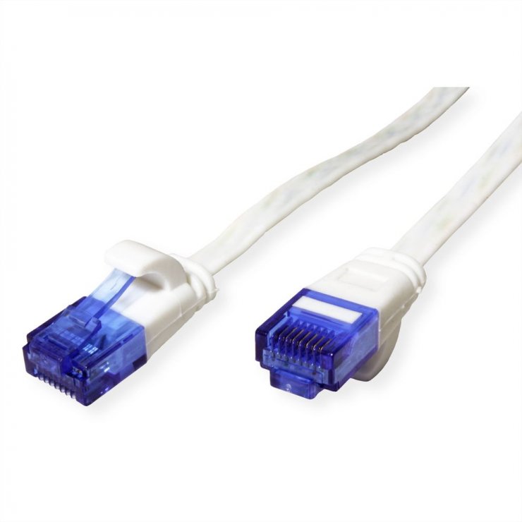 Cablu RJ45 Cat.6A Flat 3m Alb, Value