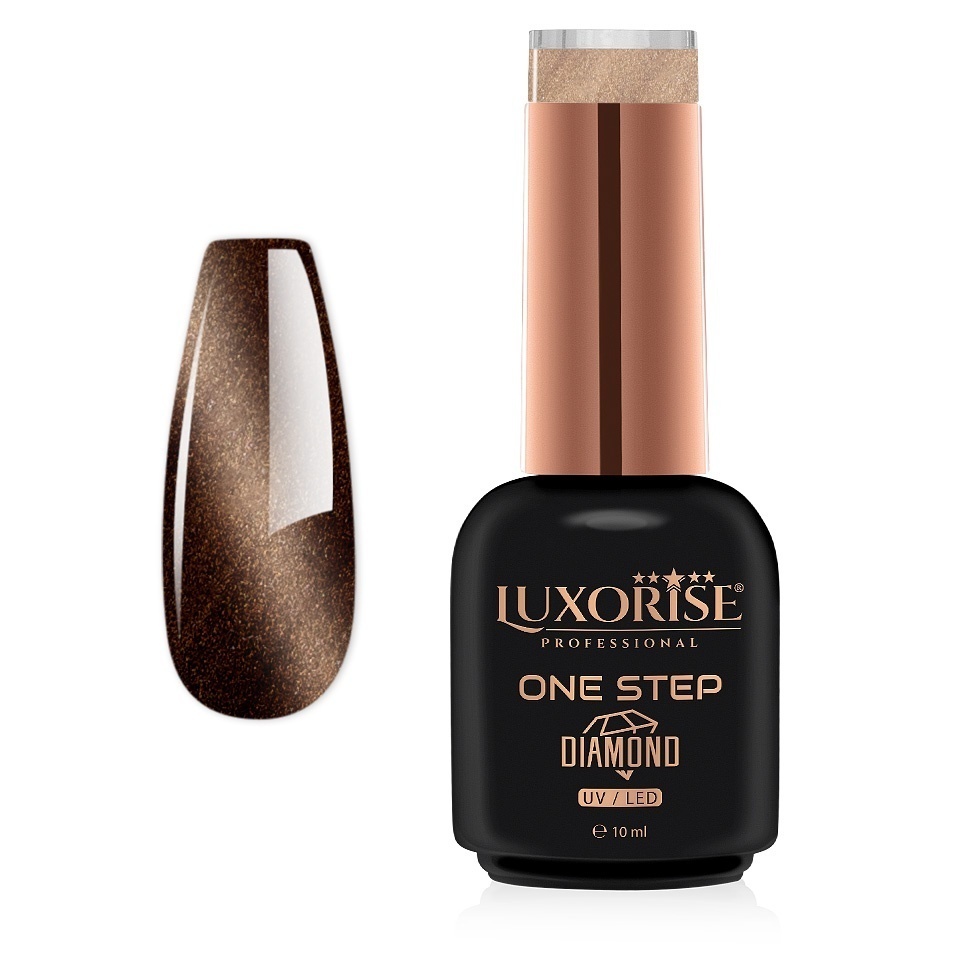 Oja Semipermanenta One Step Diamond Cat Eye LUXORISE - Toast & Sparkle, 10ml