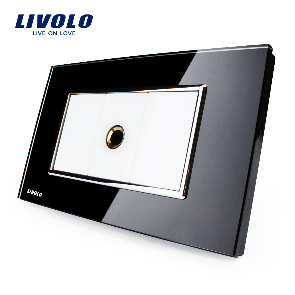 Priza Microfon Livolo Sticlă Standard Italian - imagine 6