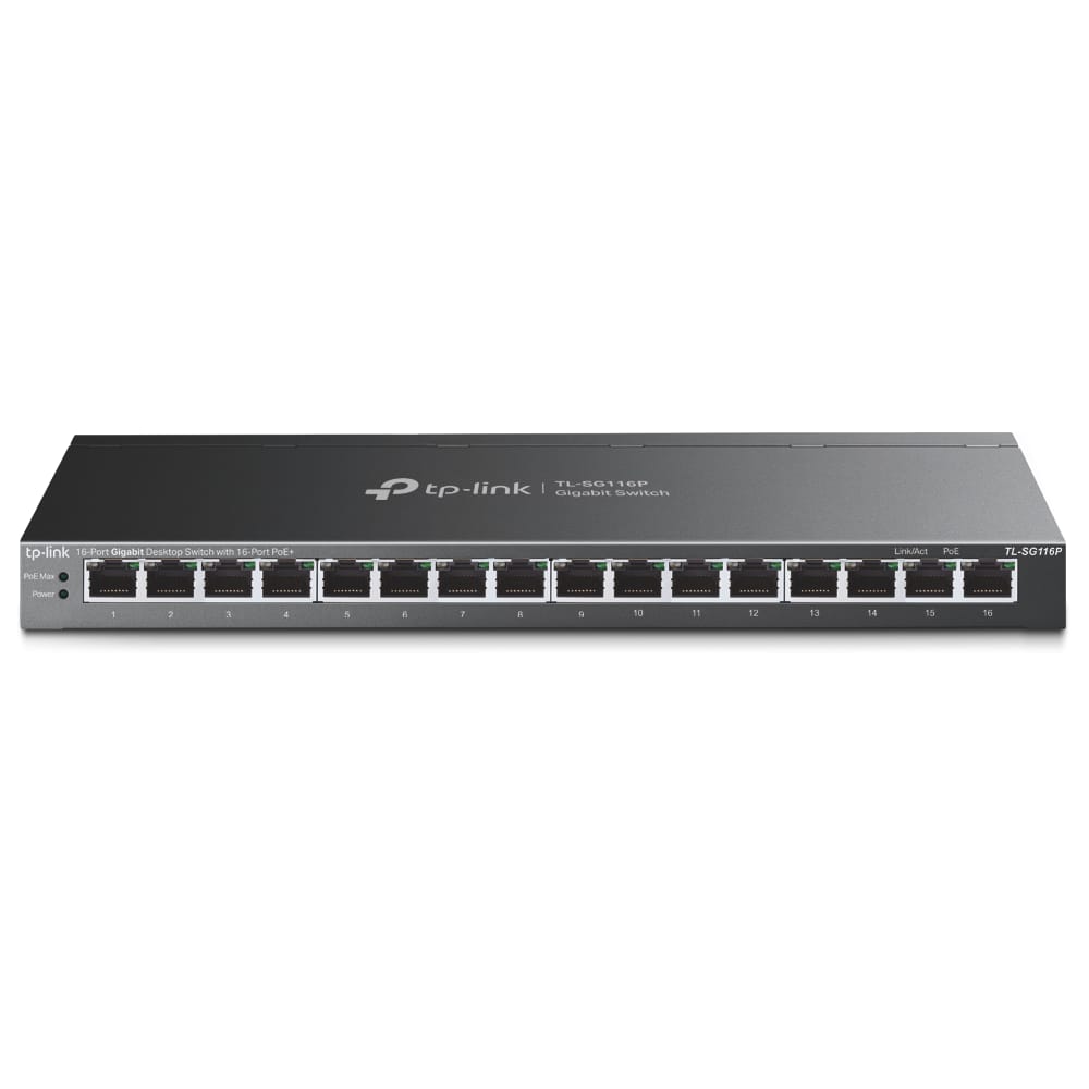 Switch PoE+ Gigabit 16-Porturi TP-Link 120W pentru Rețele - imagine 2