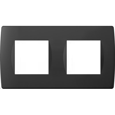 Rama Modul Soft 2x2M Negru TEM IP20