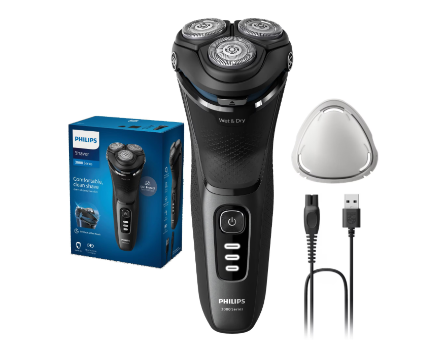 Aparat de Ras Philips Seria 3000 S3244/12 - Barbierit Umed și Uscat