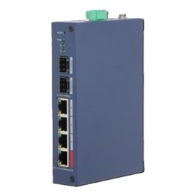 Switch PoE industrial Dahua CHS4206-4ET-90, 4xPoE + 2xSFP