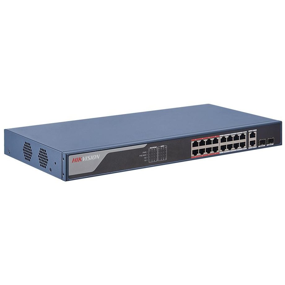 Switch Hikvision 16 Porturi PoE, 230W, Gigabit