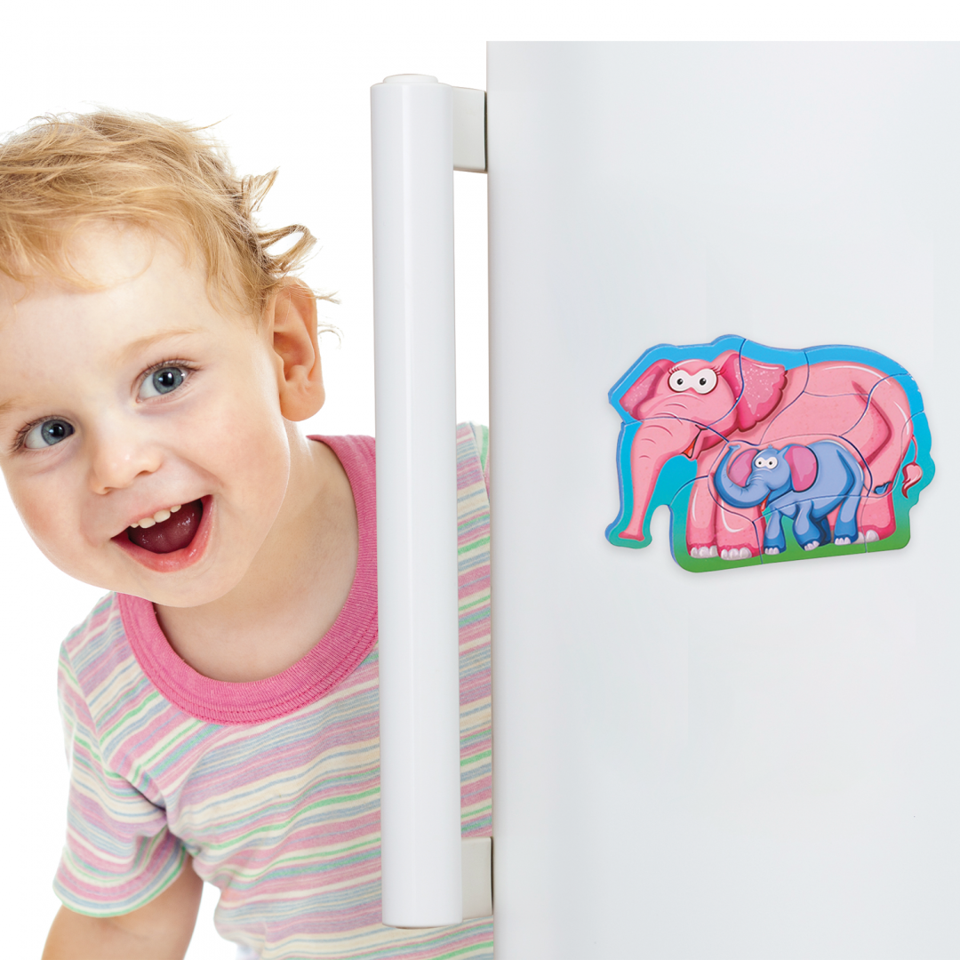 Puzzle Elefant Mama și Copilul 8 Piese | Educațional - imagine 2