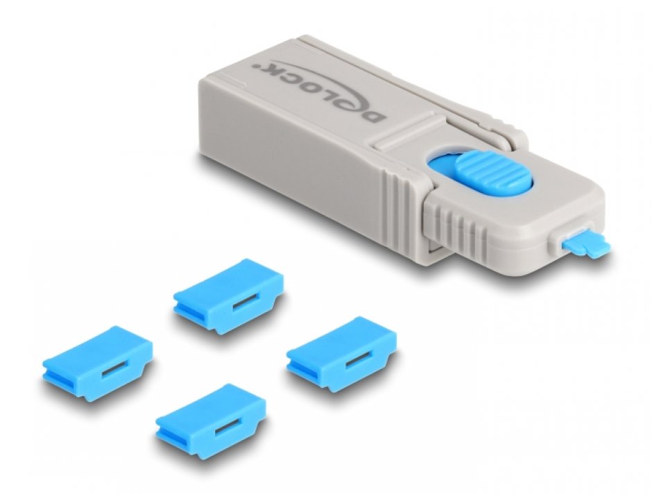 Set Blocatoare Port HDMI Delock + Cheie Securizare