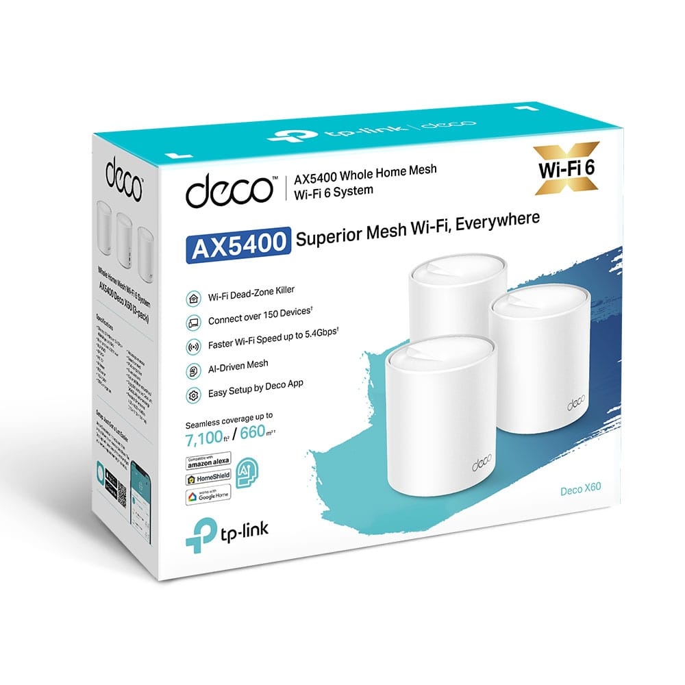 Sistem Mesh TP-LINK Deco X60 AX3000 Wi-Fi 6 (3-pack) - imagine 10