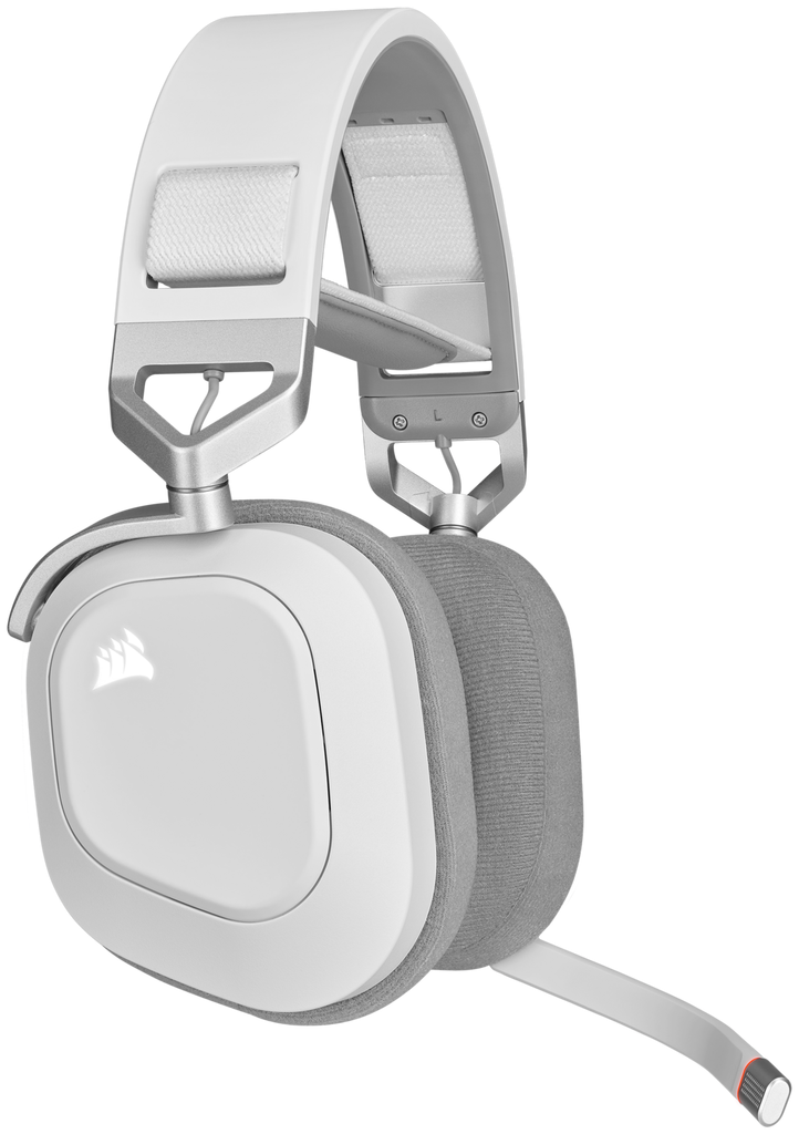 Casti Gaming Wireless Corsair HS80 RGB Dolby Atmos, Alb