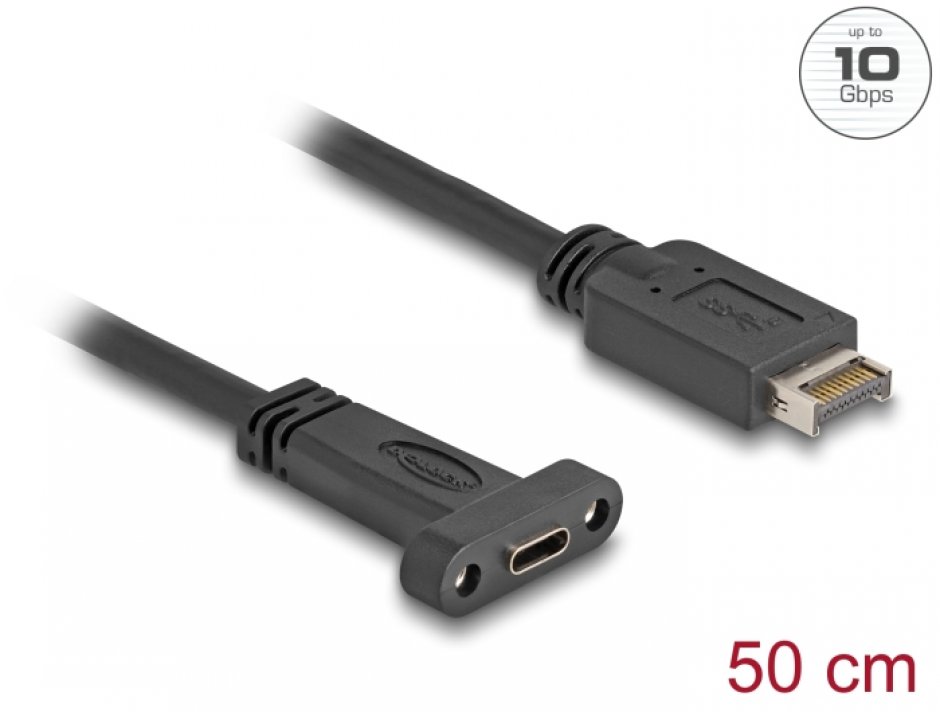 Cablu USB Type E la Type-C Delock, 50cm
