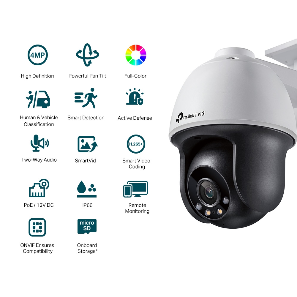 Camera TP-Link VIGI C540 4MP, Full-Color - imagine 3